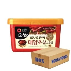 Brown Rice Red Pepper Paste (Square) (3kg X 4) Box