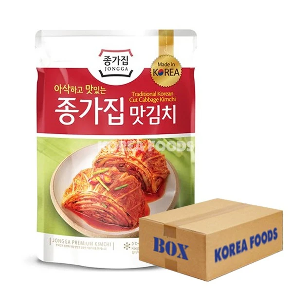 Jongga Mat Kimchi (Cut Cabbage Kimchi) (500g X 10 Packs) Box 1 Jongga Mat Kimchi (Cut Cabbage Kimchi) (500g X 10 Packs) Box