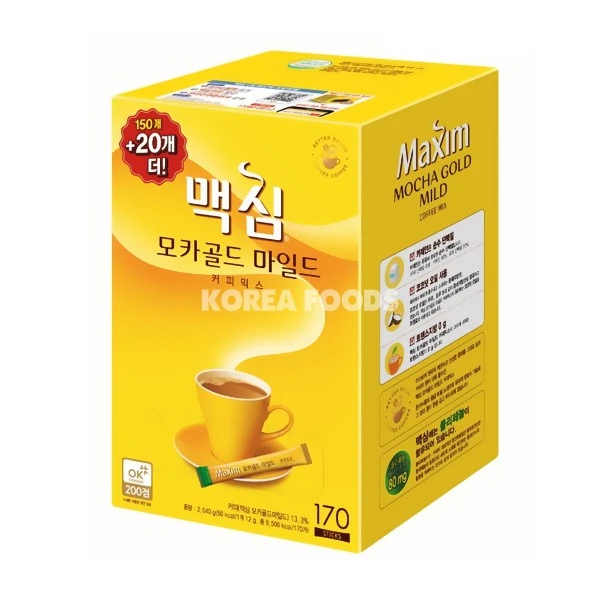 Maxim Coffee Mix Mocha Gold (12gx150+20) 1 Maxim Coffee Mix Mocha Gold (12gx150+20)