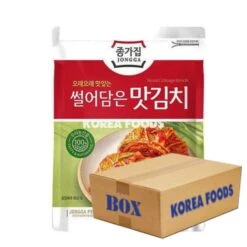 Jongga Mat Kimchi (Cut Cabbage Kimchi) (1kg X 5 Packs) Box