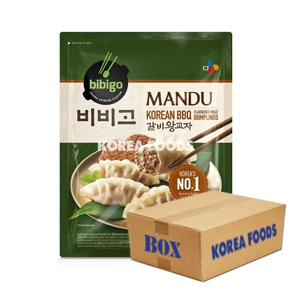 Bibigo Korean BBQ Flavoured Original Dumpling (525g X 15) Box – Mandu 1 Bibigo Korean BBQ Flavoured Original Dumpling (525g X 15) Box – Mandu