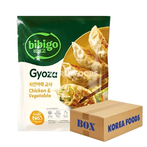Bibigo Chicken & Veggie Gyoza Dumpling (600g X 12) Box – Gyoza 1 Bibigo Chicken & Veggie Gyoza Dumpling (600g X 12) Box – Gyoza