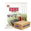Daechun Seasoned Seaweed Full Sheet (Green) (20g X 3 Packs X 12) Box