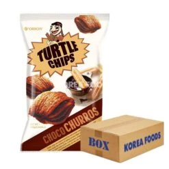 Orion Turtle Chips Choco Churros (Chocolate Flavour Fried Pastries) (160g X 12) Box