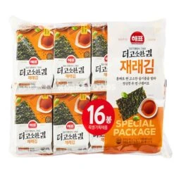 Haepyo Perilla Oil-Roasted Original Seasoned Seaweed Dosirk (5g X 16 Pack)