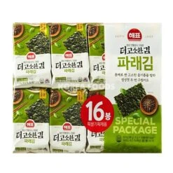 Haepyo Perilla Oil-Roasted Seasoned Green Seaweed Dosirk (5g X 16 Pack)
