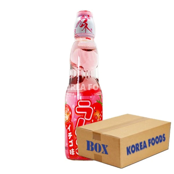 Hata Kosen Ramune Strawberry Bottle (200ml X 30) Box 1 Hata Kosen Ramune Strawberry Bottle (200ml X 30) Box