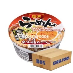 Hikari Menraku Cup Ramen Spicy Miso Tonkotsu (80.6g X 12) Box