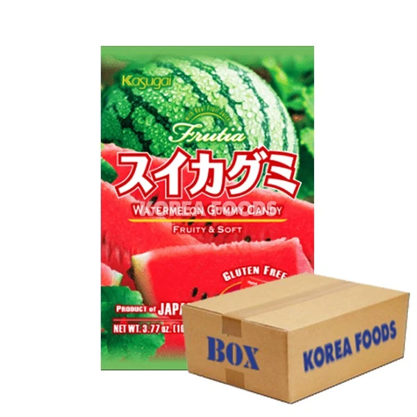 Kasugai Frutia Watermelon Gummy Candy (107g X12 X 2) Boxes 1 Kasugai Frutia Watermelon Gummy Candy (107g X12 X 2) Boxes