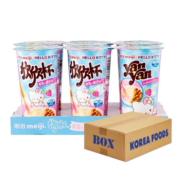 Meiji Hello Kitty Yan Yan Strawberry Yogurt (50g X 6 X 6) Box 1 Meiji Hello Kitty Yan Yan Strawberry Yogurt (50g X 6 X 6) Box